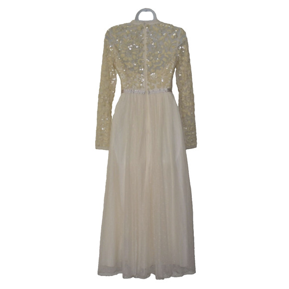 D0 NWT NEEDLE & THREAD Sequin Embroidery Tulle Midi Gown Dress Size US 4 EU 36 - Picture 2 of 4
